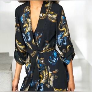 Babaton - Aritzia Black Floral Quincey Jacket   Size Large